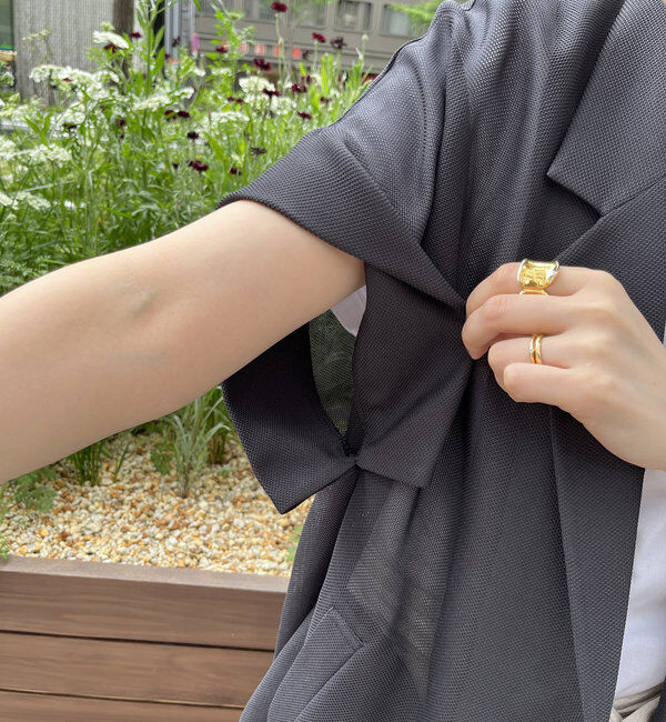  「メッシュ半袖ジャケット」|テーラードジャケット|