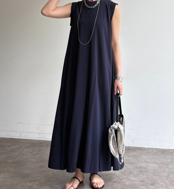  「シルケットスムースフレアカットワンピース」|ワンピース|