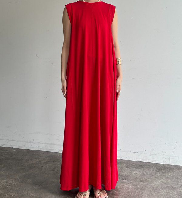  「シルケットスムースフレアカットワンピース」|ワンピース|