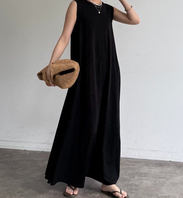  「シルケットスムースフレアカットワンピース」|ワンピース|