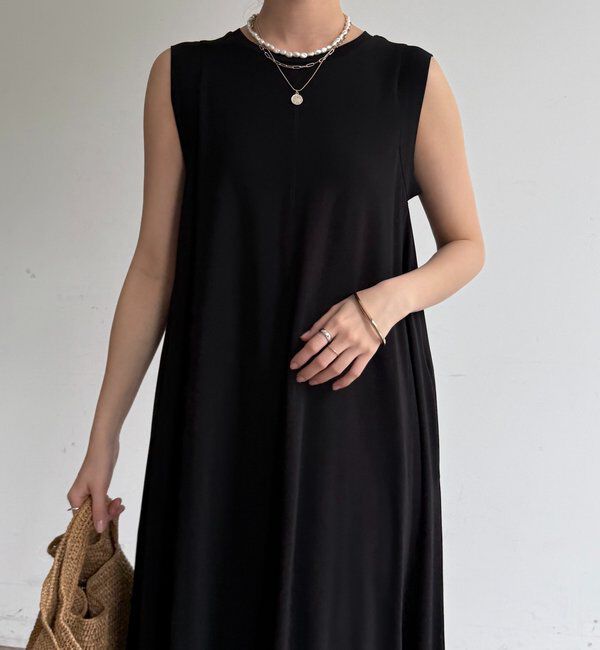  「シルケットスムースフレアカットワンピース」|ワンピース|