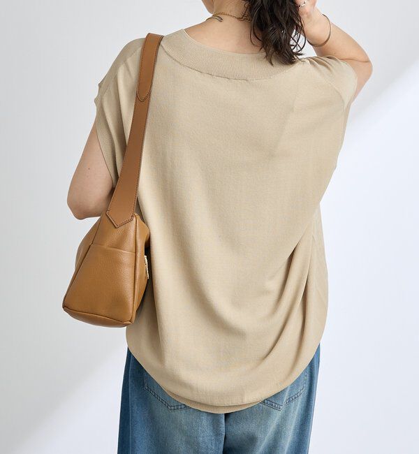  「【ひんやりタッチ・セットアップ対応可】レーヨン混バックテールニット」|ニット・セーター|