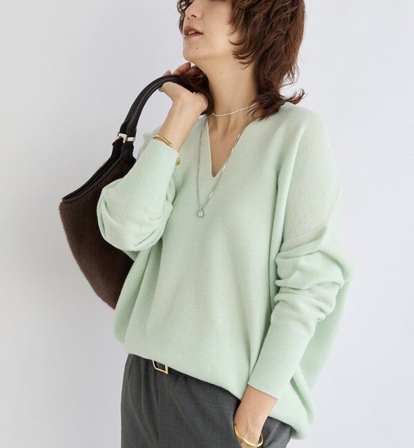  「【リバイバル/新色追加/7色展開】ウール100NEWバックボリュームニット」|ニット・セーター|ミント