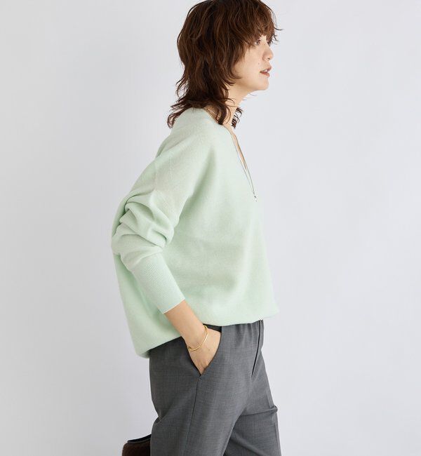  「【リバイバル/新色追加/7色展開】ウール100NEWバックボリュームニット」|ニット・セーター|
