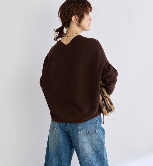  「【リバイバル/新色追加/7色展開】ウール100NEWバックボリュームニット」|ニット・セーター|