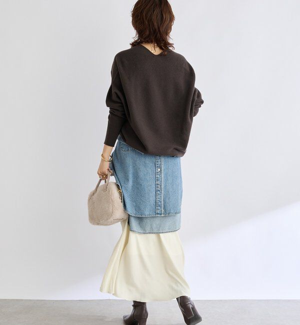  「【リバイバル/新色追加/7色展開】ウール100NEWバックボリュームニット」|ニット・セーター|