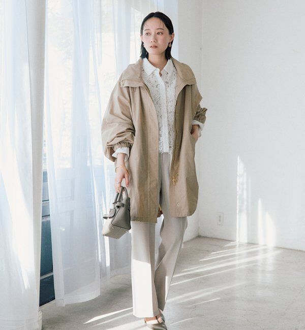  「【女性らしい抜け感】レースクロップドシャツ」|シャツ・ブラウス|