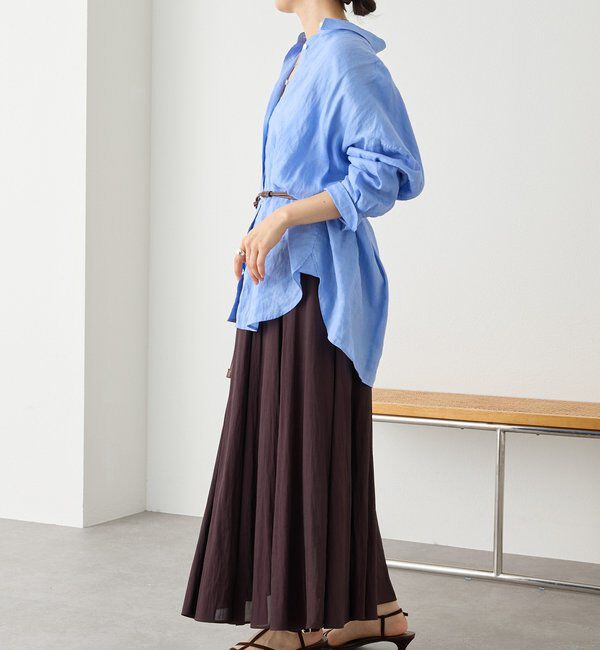  「予約【名品/サイズ展開あり】リネンワイドシャツ」|シャツ・ブラウス|
