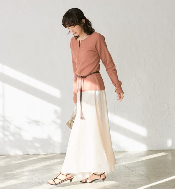  「【抜け感】ZIPリブニットカーディガン」|カーディガン|