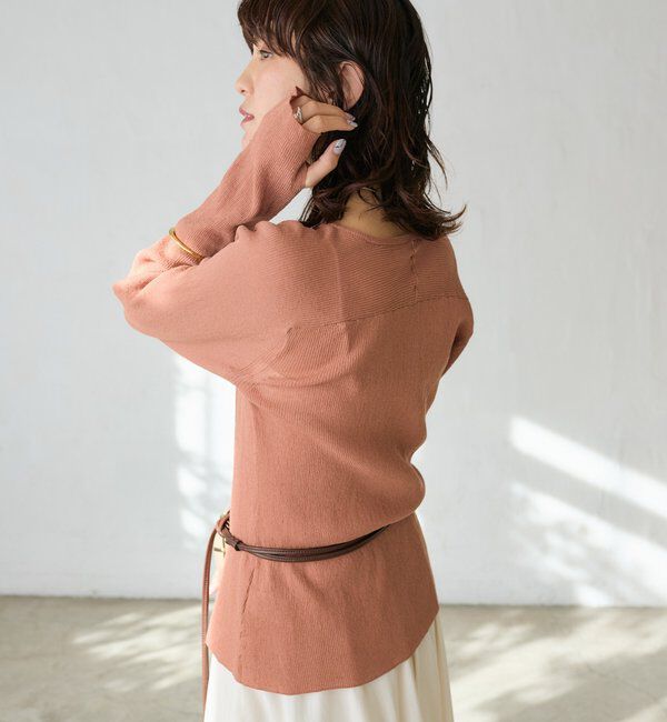  「【抜け感】ZIPリブニットカーディガン」|カーディガン|