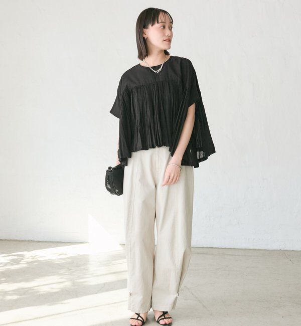  「【セットアップ着用可能】ガーメントダイコットンツイルパンツ」|チノ|