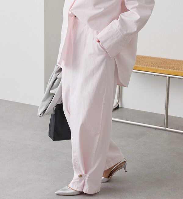  「【セットアップ着用可能】ガーメントダイコットンツイルパンツ」|チノ|