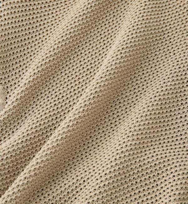  「予約【抜け感】ZIPポロメッシュニット」|カーディガン|