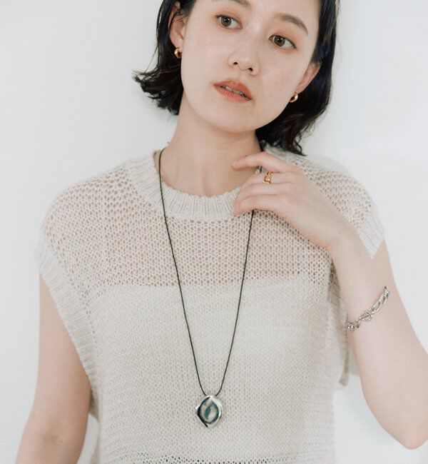  「【存在感抜群】プレートスライドコードネックレス」|ネックレス|