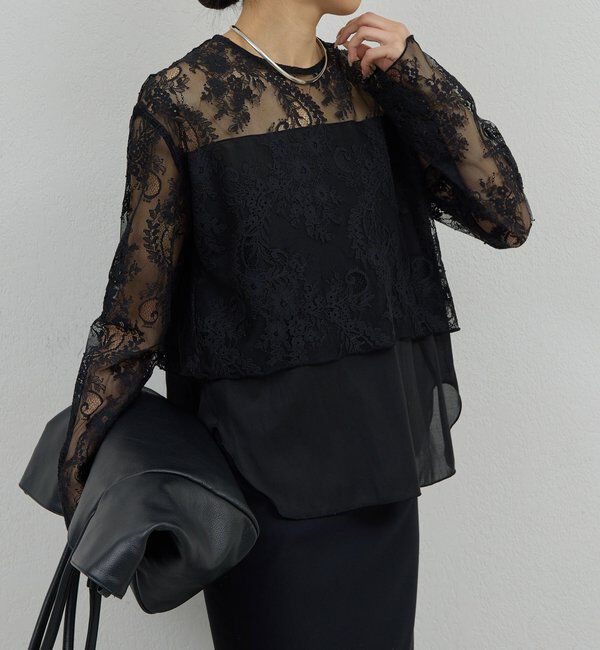  「レイヤードレースブラウス」|シャツ・ブラウス|