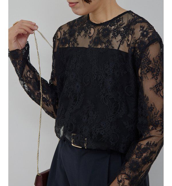  「レイヤードレースブラウス」|シャツ・ブラウス|