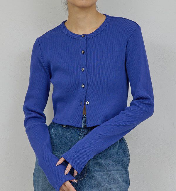  「【PEAS】コットンシルクカーディガン」|Tシャツ・カットソー|ブルー