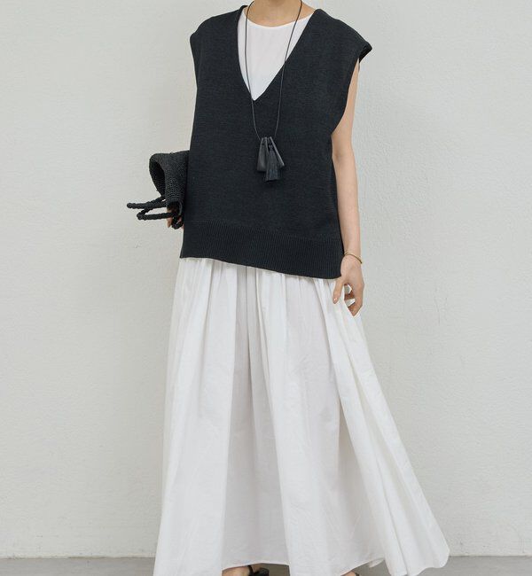  「サイドスリットニット」|ニット・セーター|ブラック