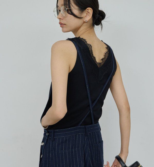  「Vレースリブタンク」|Tシャツ・カットソー|