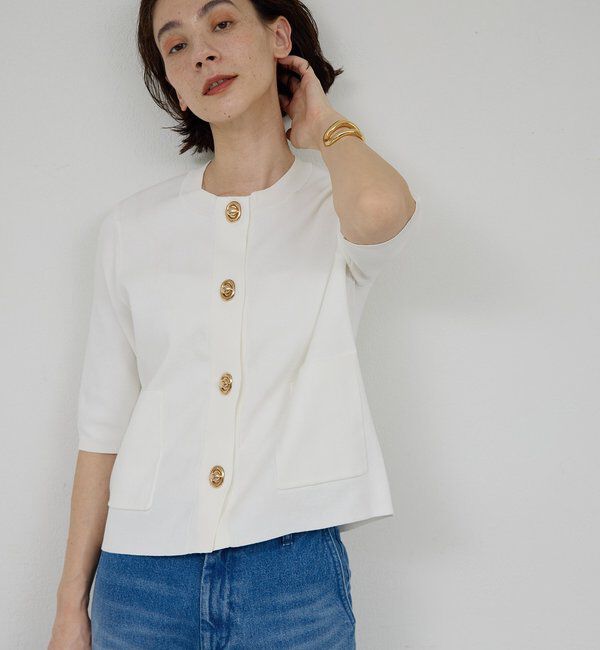  「オーバルボタンカーディガン」|ニット・セーター|