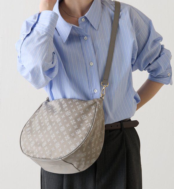  「ナイロンジャガード2WAYショルダーバッグ」|ショルダー・メッセンジャー|ライトグレー