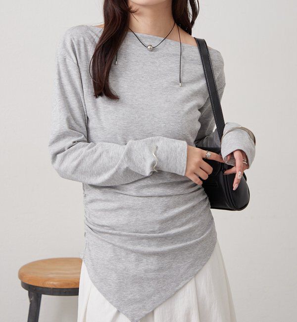  「オフショルヘム カットソー」|Tシャツ・カットソー|