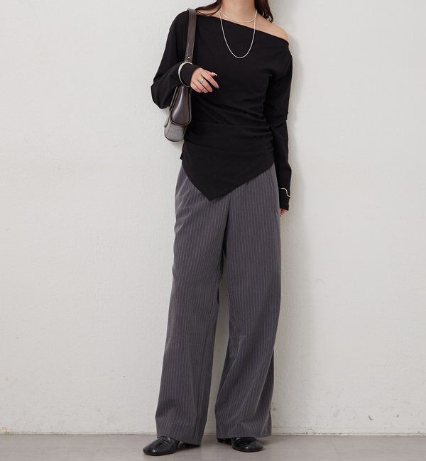  「オフショルヘム カットソー」|Tシャツ・カットソー|