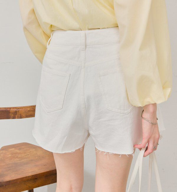  「レースポケットショートパンツ」|デニム|