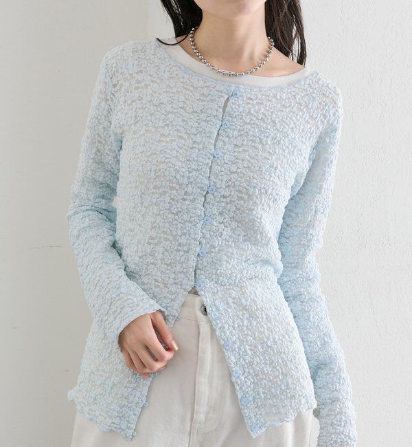  「フラワーカットレースカーディガン」|Tシャツ・カットソー|