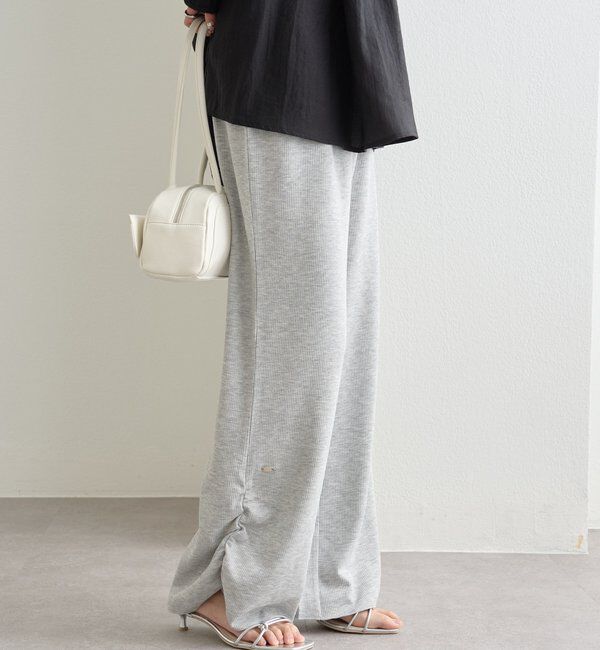  「裾ギャザーリブパンツ」|チノ|