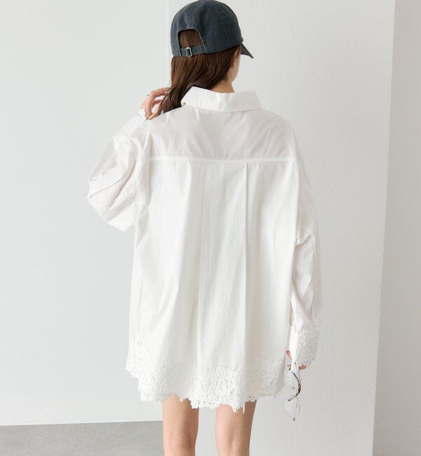  「裾レーススキッパーシャツ」|シャツ・ブラウス|