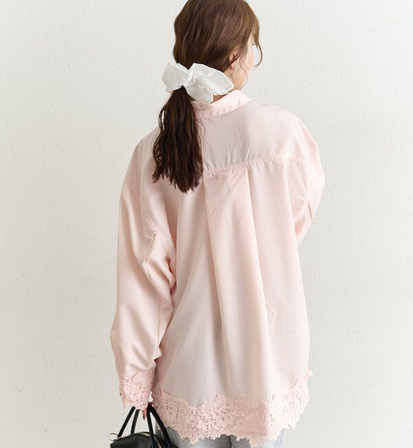  「裾レーススキッパーシャツ」|シャツ・ブラウス|