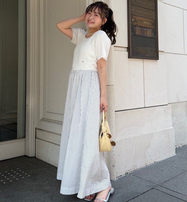  「【@__misa__03企画】プレート付きドッキング半袖ワンピース」|ワンピース|