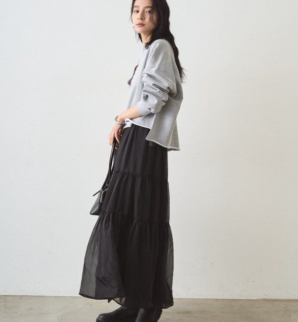  「オーガンジーティアードスカート」|スカート|