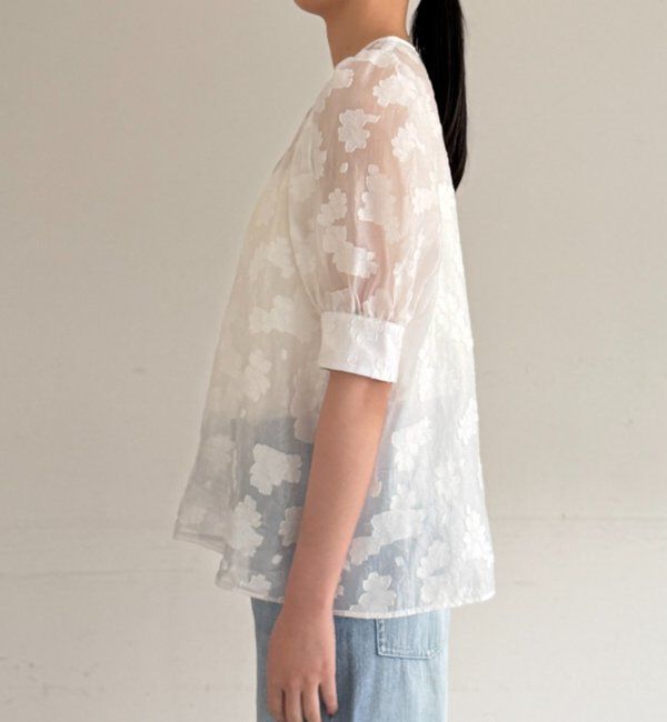  「シアージャガードパフブラウス」|シャツ・ブラウス|