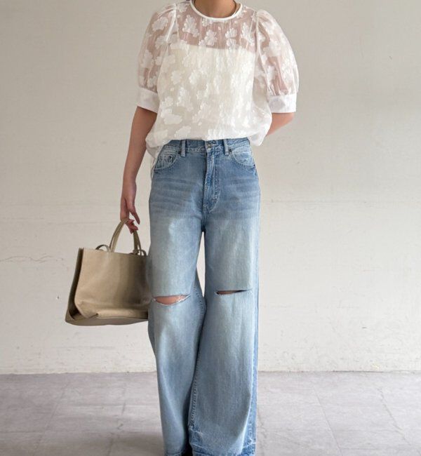  「シアージャガードパフブラウス」|シャツ・ブラウス|