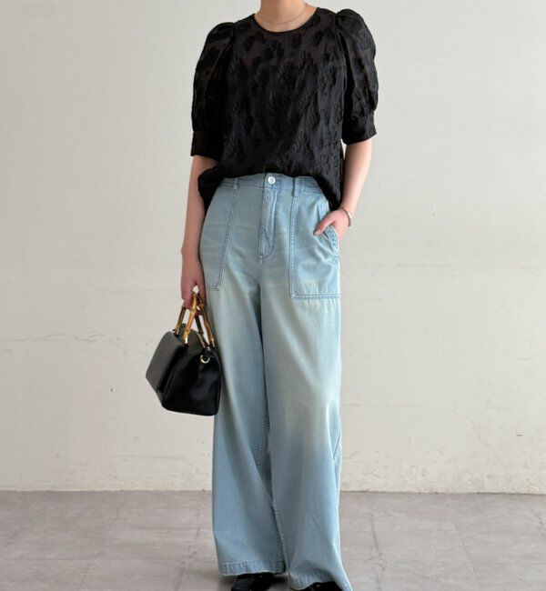  「シアージャガードパフブラウス」|シャツ・ブラウス|