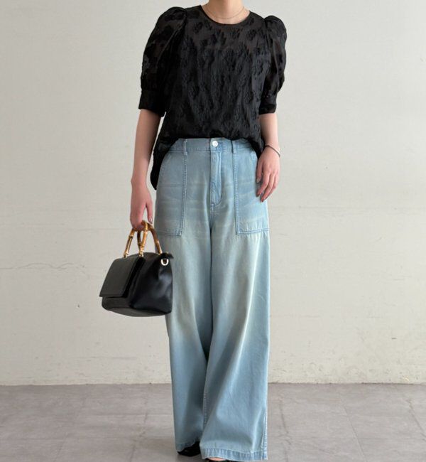  「シアージャガードパフブラウス」|シャツ・ブラウス|