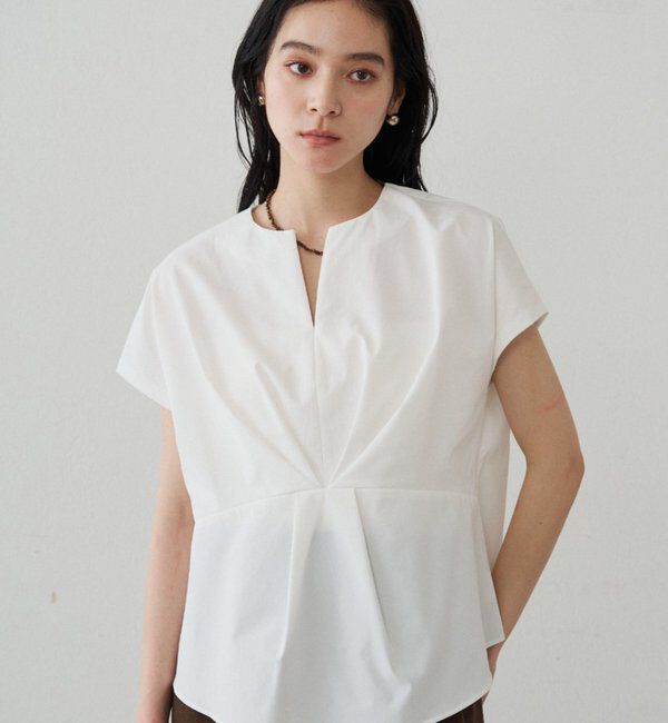  「フロントタックブラウス」|シャツ・ブラウス|オフホワイト