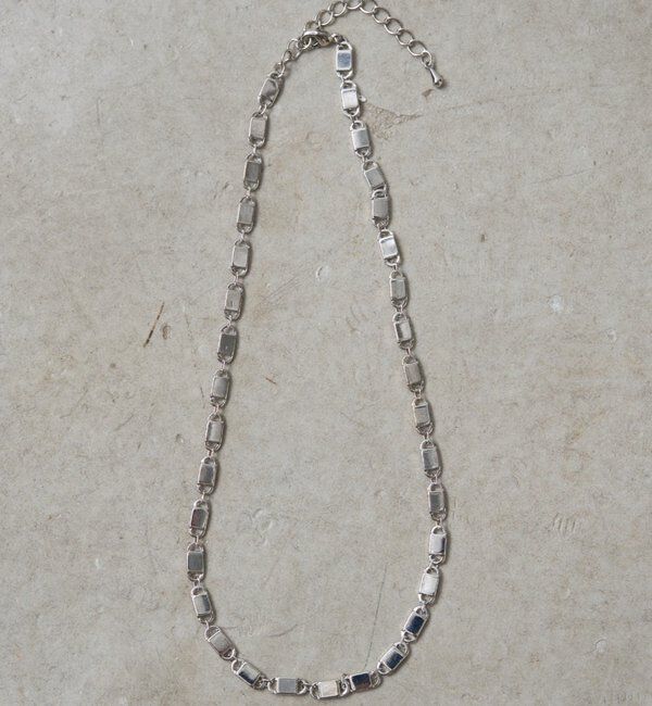  「【GALENA/ガレナ】タイルチェーンネックレス」|ネックレス|シルバー