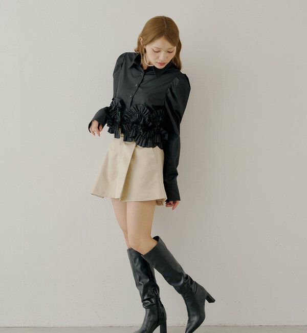  「【SALON by Chico】裾フリルデザインヘムブラウス」|シャツ・ブラウス|