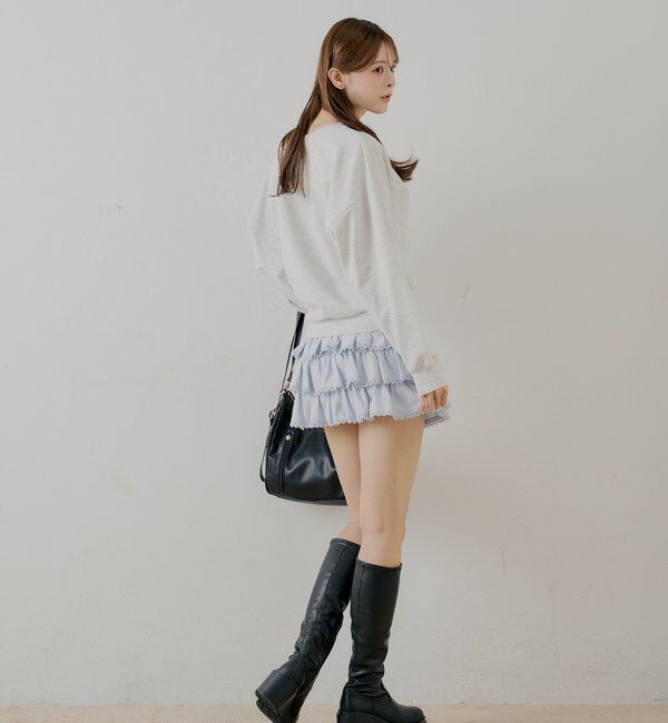  「ティアードフリルミニスカート」|スカート|