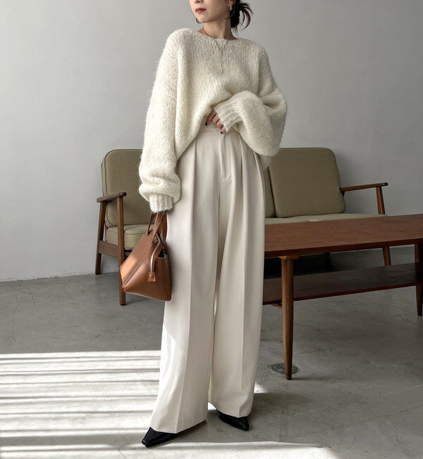  「【累計2万本突破！】【低身長・高身長サイズあり】2タックワイドパンツ」|チノ|