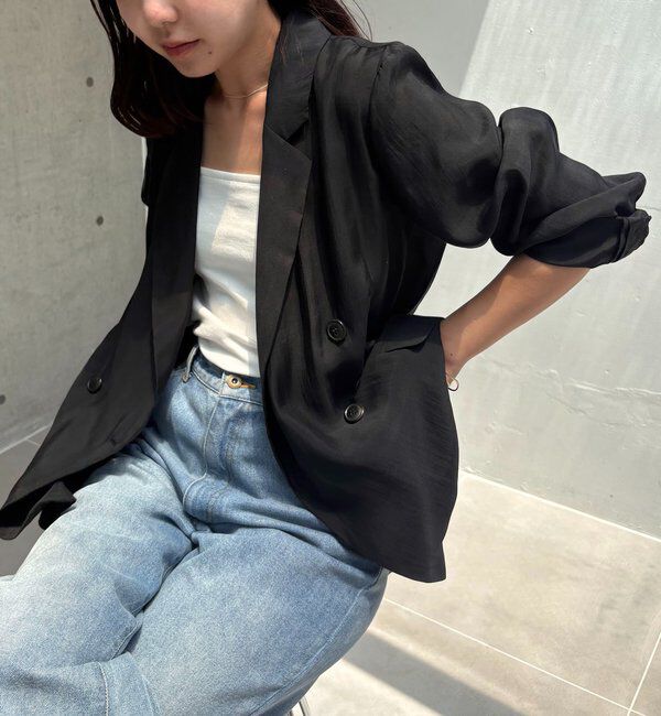  「【全骨格細見え/オフィスコーデにも◎】ライトテーラージャケット」|テーラードジャケット|