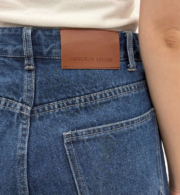  「【低身長サイズあり/セットアップ対応】スリットポケットストレートデニム」|デニム|