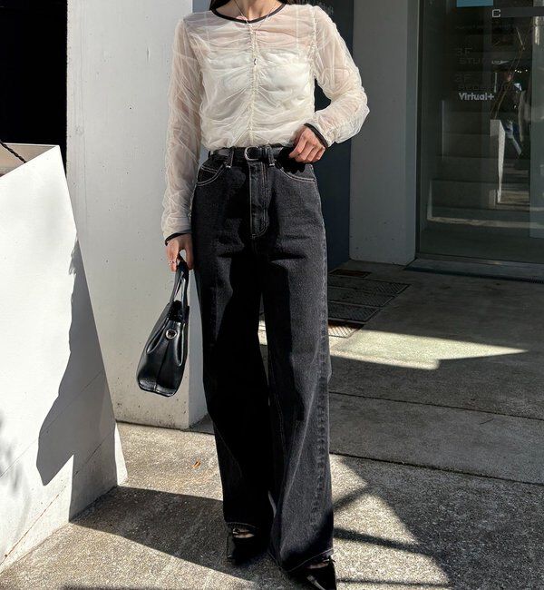  「チュールギャザーブラウス」|シャツ・ブラウス|