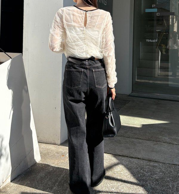  「チュールギャザーブラウス」|シャツ・ブラウス|