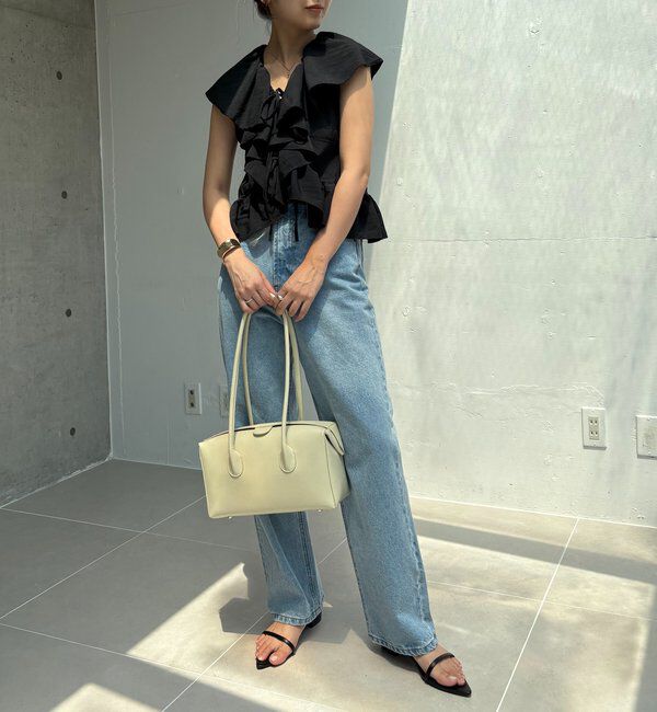  「【新色ピンク】フリルカラーブラウス」|シャツ・ブラウス|