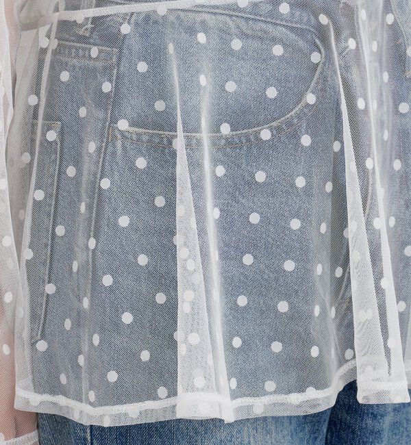 「ドットチュールブラウス」|シャツ・ブラウス|