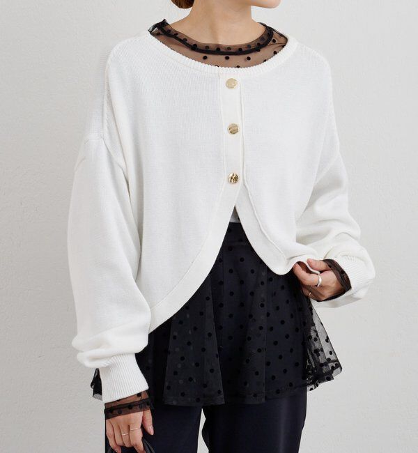  「ドットチュールブラウス」|シャツ・ブラウス|